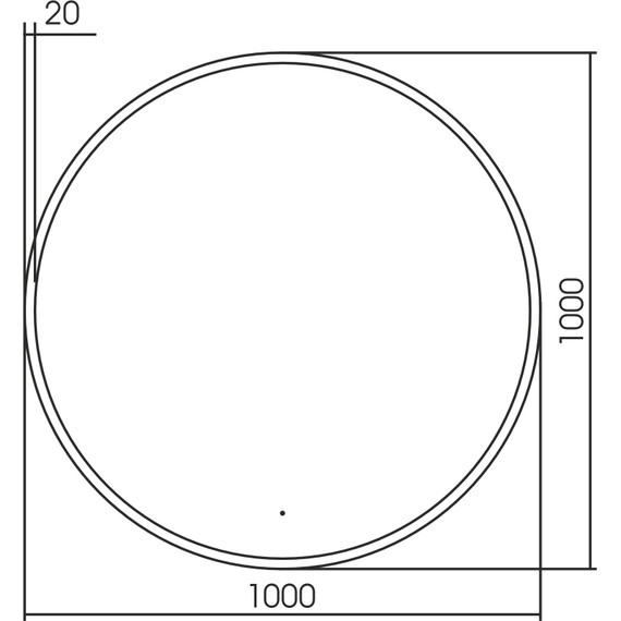 Зеркало Abber Mond 100 см AG6204SCGL-1.0, золото - фото 3