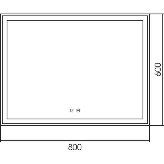 Зеркало Abber See 80 см AG6104SP - фото 3