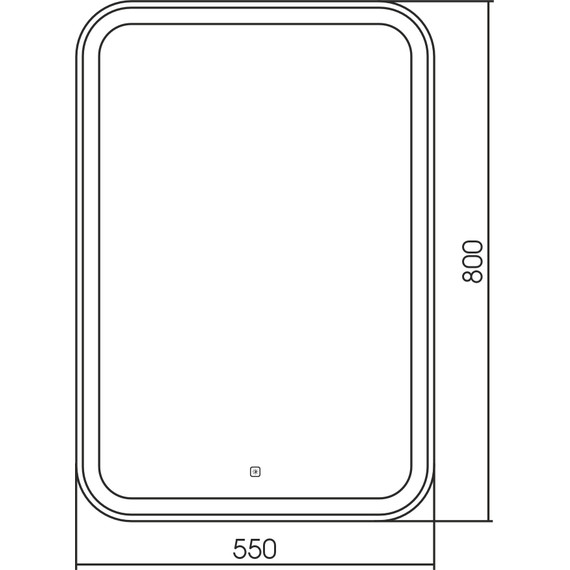 Зеркало Abber See 55 см AG6106S - фото 4