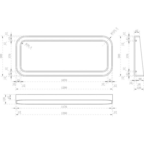 Зеркало Abber Kristall 120 см AT6702Rubin, красный - фото 4