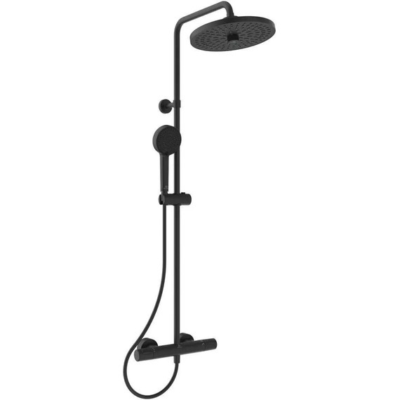 Душевая стойка с термостатом Ideal Standard Ceratherm T25 A7210XG, чёрный - фото 