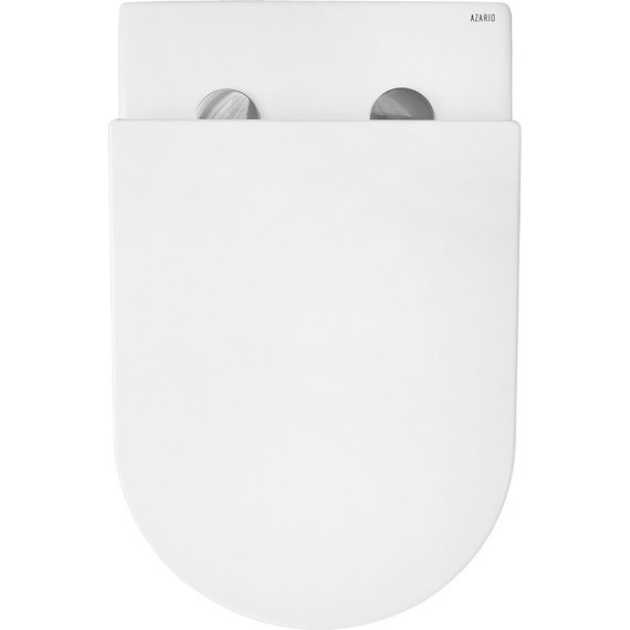 Унитаз приставной безободковый Azario Grado AZ-2141D-UQ1 с тонкой крышкой микролифт (система смыва Торнадо) - фото 7