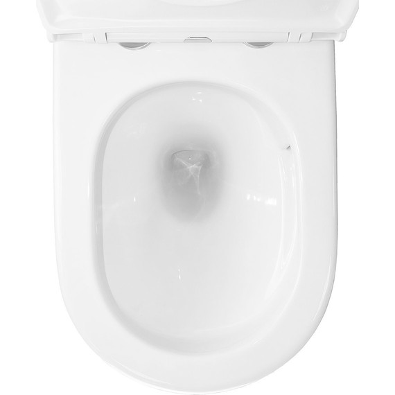 Унитаз приставной безободковый Azario Grado AZ-2141D-UQ1 с тонкой крышкой микролифт (система смыва Торнадо) - фото 8