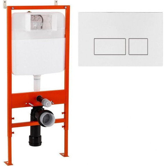 Инсталляция с подвесным унитазом комплект: BelBagno BB026/BB042BL с подвесным безободковым унитазом Niagara Vista NG-9301 сиденье микролифт, крепление, кнопка смыва белый глянцевый - фото 2