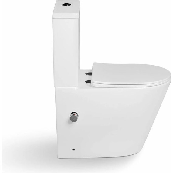 Унитаз-биде безободковый SantiLine SL-5014SM-BD с тонкой крышкой микролифт (с арматурой Geberit) - фото 2