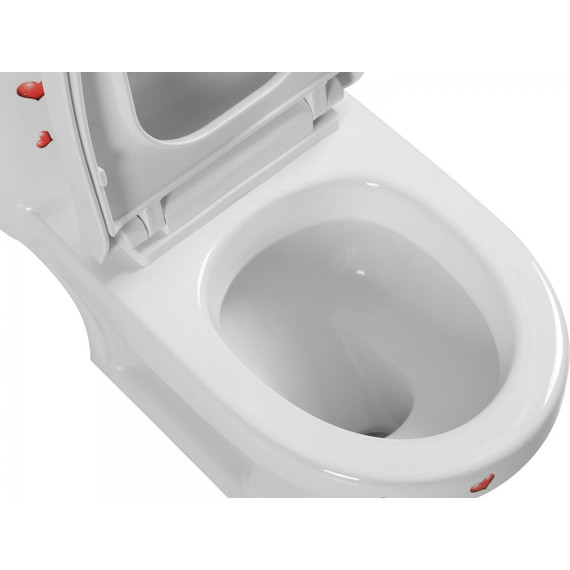 Унитаз-компакт детский SantiLine SL-5015 с крышкой микролифт, с рисунком - фото 4