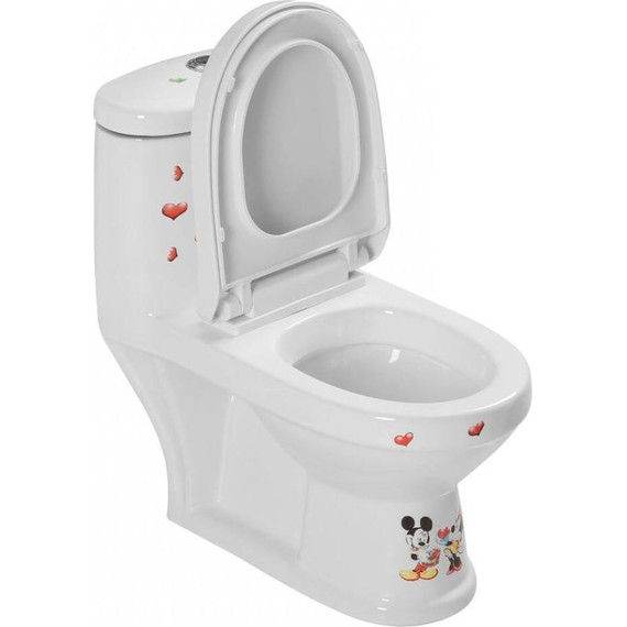 Унитаз-компакт детский SantiLine SL-5015 с крышкой микролифт, с рисунком - фото 3