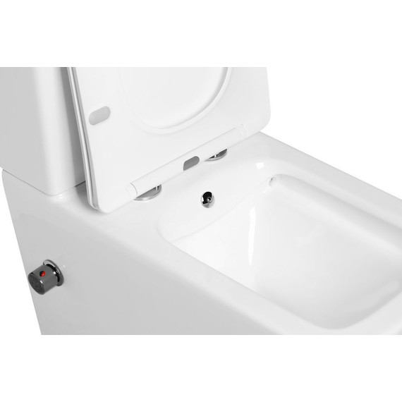 Унитаз-биде безободковый SantiLine SL-5017SM-BD с тонкой крышкой микролифт (с арматурой Geberit) - фото 5