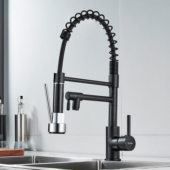 Смеситель для кухни Ledeme L4799B, чёрный - фото 3