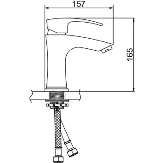 Смеситель для раковины Gerhans K11014D, оружейная сталь, Цвет производителя: оружейная сталь - фото 2