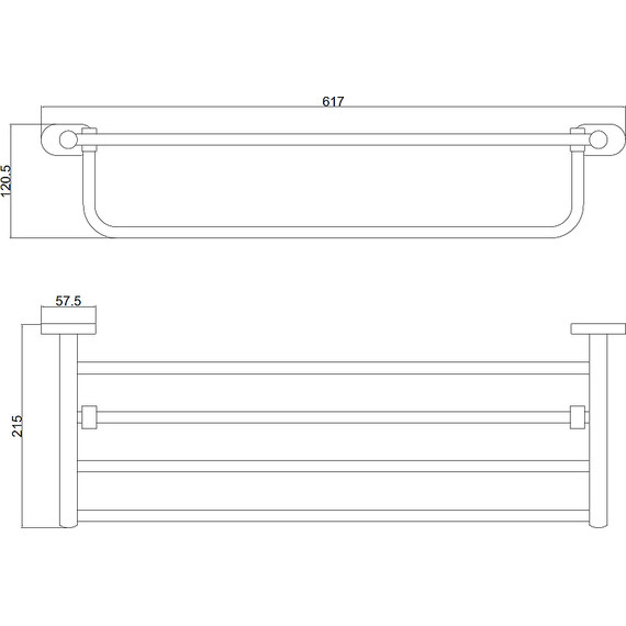 Полка для полотенец Belz B90524, цвет вороненая сталь - фото 2