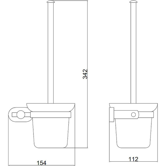 Ёршик для унитаза Belz B90510, цвет вороненая сталь - фото 2