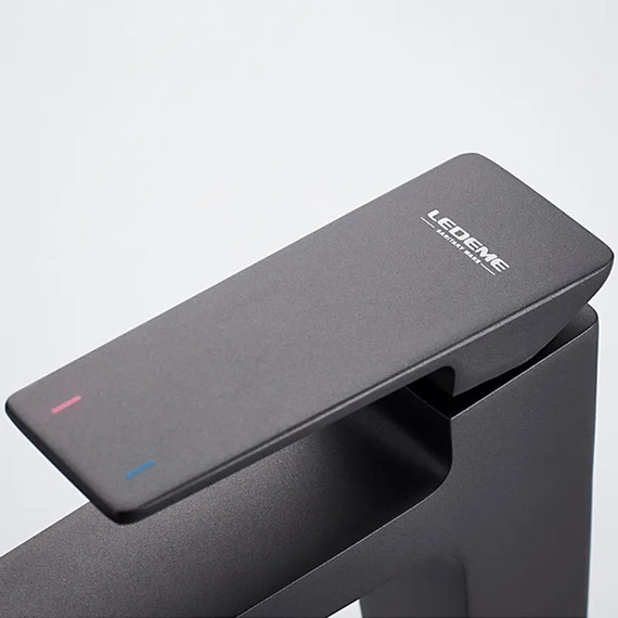 Смеситель для раковины Ledeme L1078U, графит - фото 5