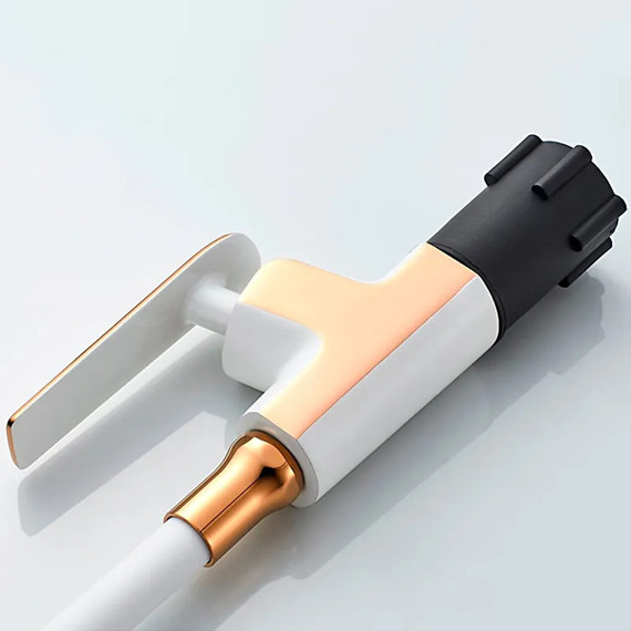 Смеситель для кухни Ledeme L4074WR-3, белый/розовое золото - фото 6