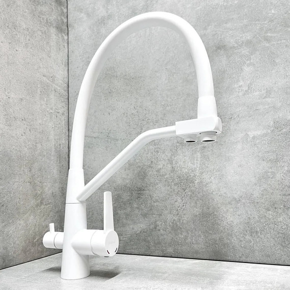 Смеситель для кухни Haiba HB76822-8, белый - фото 4