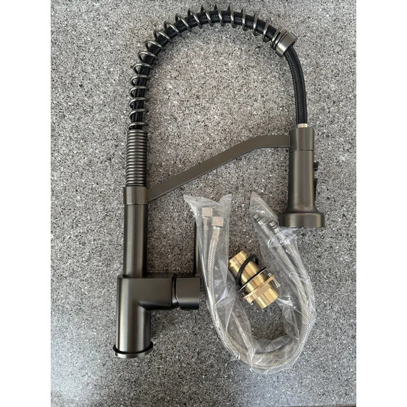 Смеситель для кухни Haiba HB73826-3, оружейная сталь - фото 7