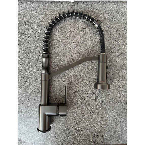 Смеситель для кухни Haiba HB73826-3, оружейная сталь - фото 4