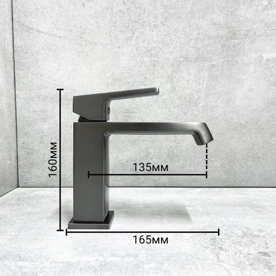 Смеситель для раковины Haiba HB10575-3, графит - фото 9