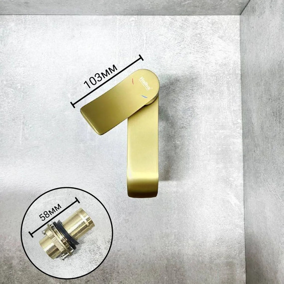 Смеситель для раковины Haiba HB10553-5, золото - фото 6