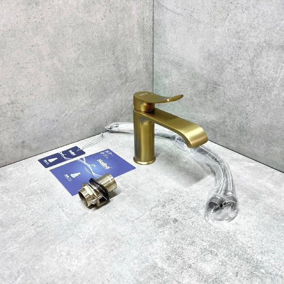 Смеситель для раковины Haiba HB10553-5, золото - фото 2