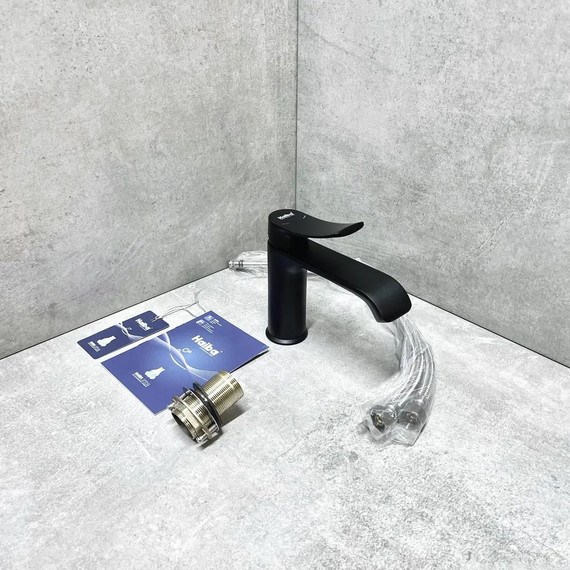 Смеситель для раковины Haiba HB10553-7, чёрный - фото, картинка 3 Смеситель для раковины Haiba HB10553-7, чёрный - фото 3