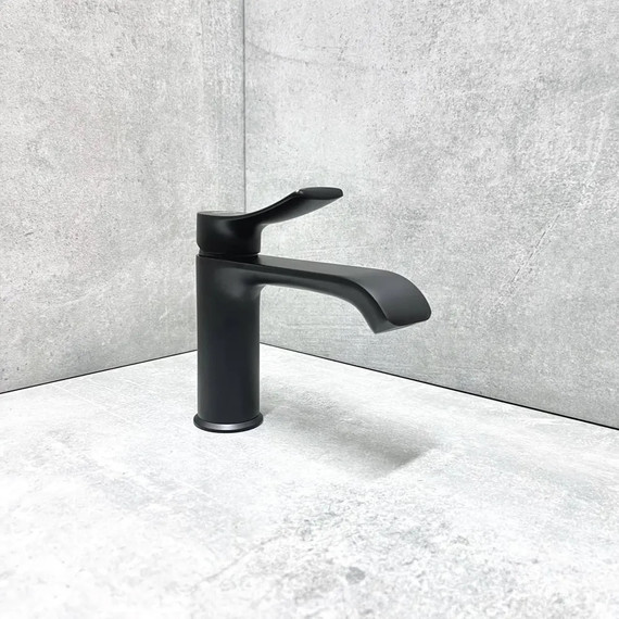 Смеситель для раковины Haiba HB10553-7, чёрный - фото, картинка 2 Смеситель для раковины Haiba HB10553-7, чёрный - фото 2