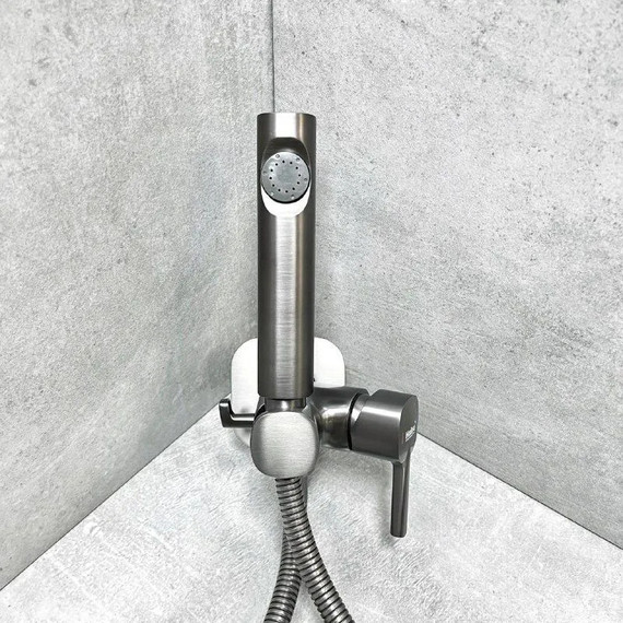 Гигиенический душ Haiba HB5518-3, оружейная сталь - фото 4