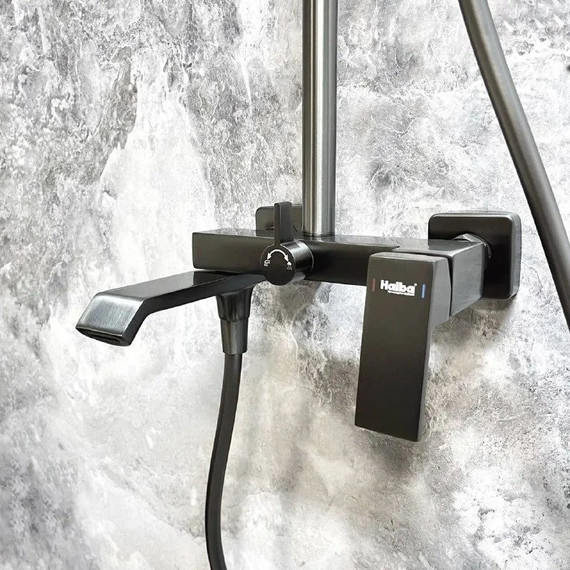 Душевая стойка Haiba HB24575-3, графит - фото 3