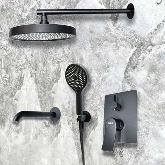 Душевая система для ванны Haiba HB80553-7, чёрный - фото 2