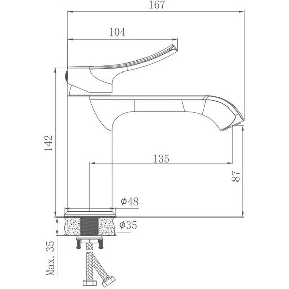 Смеситель для раковины Haiba HB10553 - фото 6