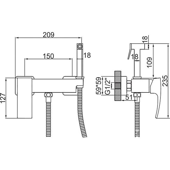 Набор для гигиенического душа Gerhans K15214-7 - фото 2