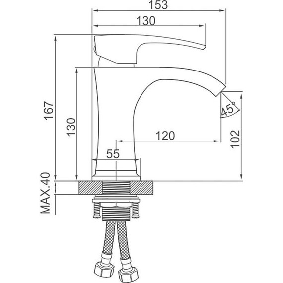 Смеситель для раковины Gerhans K11014-7, Цвет производителя: хром - фото 2