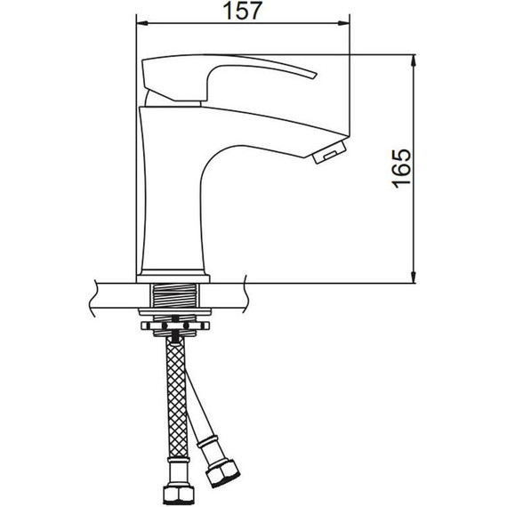 Смеситель для раковины Gerhans K11014Y, золотой сатин, Цвет производителя: золотой сатин - фото 2
