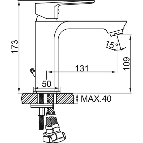Смеситель для раковины Ledeme L1080 - фото 2