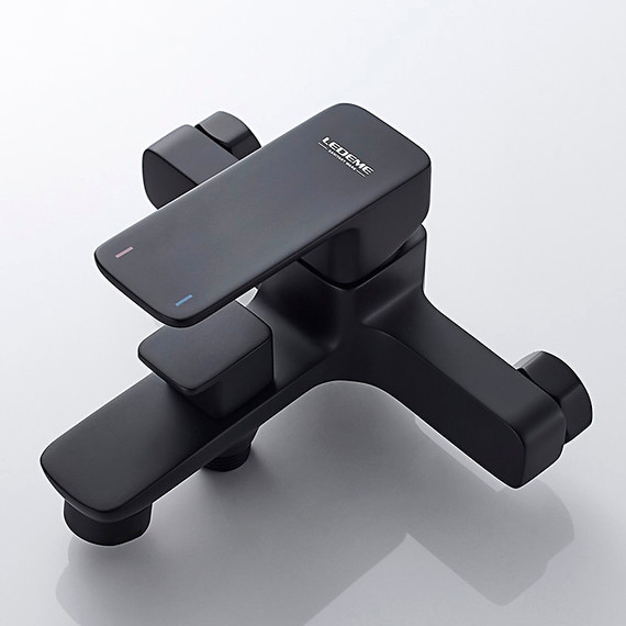 Смеситель для ванны Ledeme L3280B, чёрный - фото 3