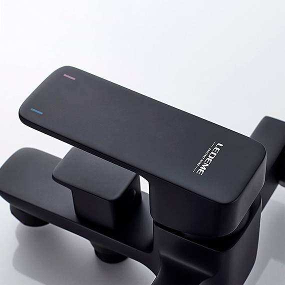 Смеситель для ванны Ledeme L3280B, чёрный - фото 6