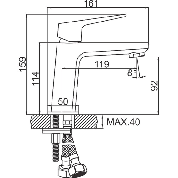 Смеситель для раковины Ledeme L1081 - фото 2