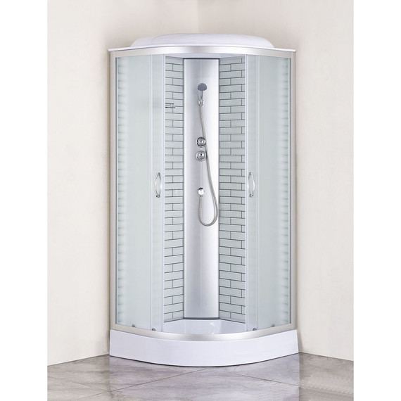Душевая кабина Loranto 90x90 см CS-6690-13FW 90, хром/матовое - фото 2