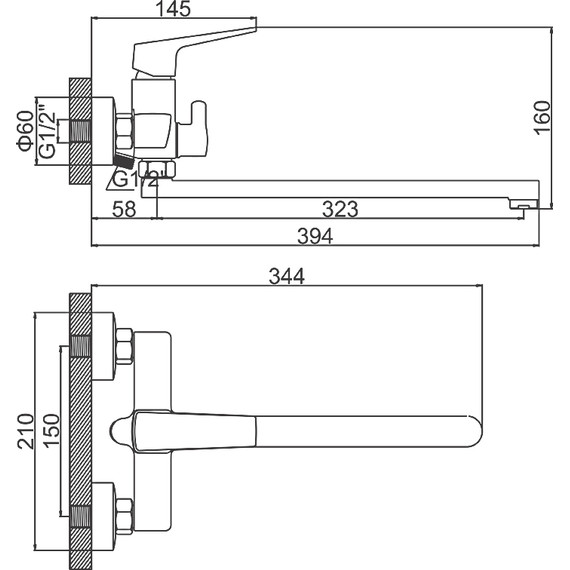 Смеситель для ванны Ledeme L2281 - фото 2