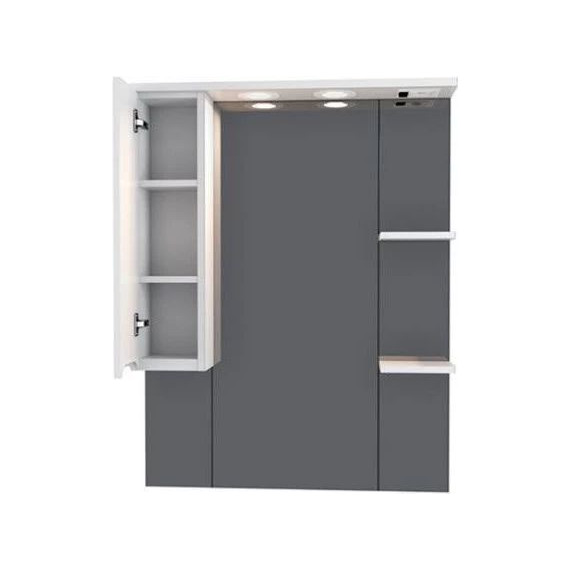 Комплект мебели Mirsant Soho Quadro 80 см (тумба + зеркало + пенал) - фото 10