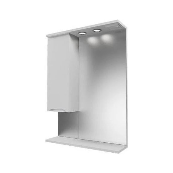 Комплект мебели Mirsant Soho Quadro 60/2 см c доводчиком (тумба + зеркало) - фото 5