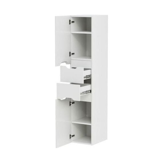 Комплект мебели Mirsant Soho Quadro 60/2 см c доводчиком (тумба + зеркало + пенал) - фото 8