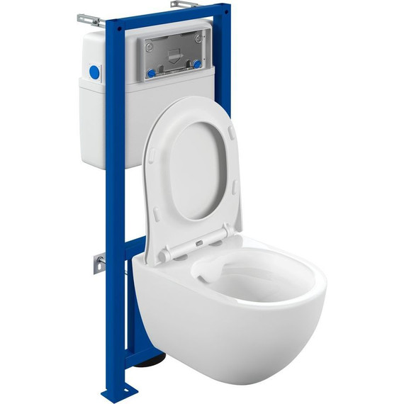 Инсталляция с подвесным унитазом комплект: Cersanit LINK PRO LP 64916 с подвесным унитазом Brasko Smart CO DPL EO SLIM сиденье дюропласт, крепление - фото, картинка 2 Инсталляция с подвесным унитазом комплект: Cersanit LINK PRO LP 64916 с подвесным унитазом Brasko Smart CO DPL EO SLIM сиденье дюропласт, крепление - фото 2