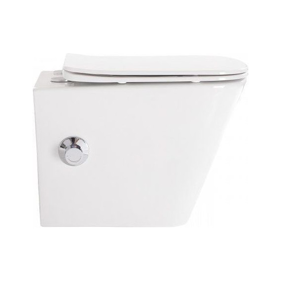 Инсталляция с подвесным унитазом комплект: Grohe Rapid SL 38772001+38732GN0 с подвесным безободковым унитазом-биде BelBagno Due BB3103CHR-BS/SC сиденье микролифт, крепление, кнопка смыва золото матовое, Цвет производителя: золото матовое - фото 9