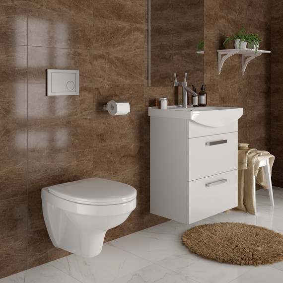 Инсталляция с подвесным унитазом Cersanit Delfi (кнопка хром глянцевый) - фото 6