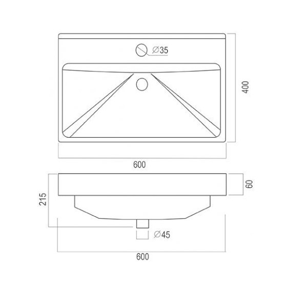 Комплект мебели Mirsant Soho Quadro 60/2 см c доводчиком (тумба + зеркало) - фото 6