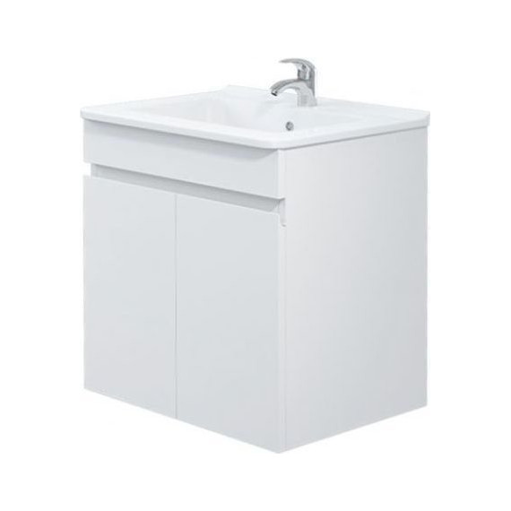 Комплект мебели Mirsant Next 60 см (раковина Next 60), белый (тумба + зеркало + пенал) - фото 4