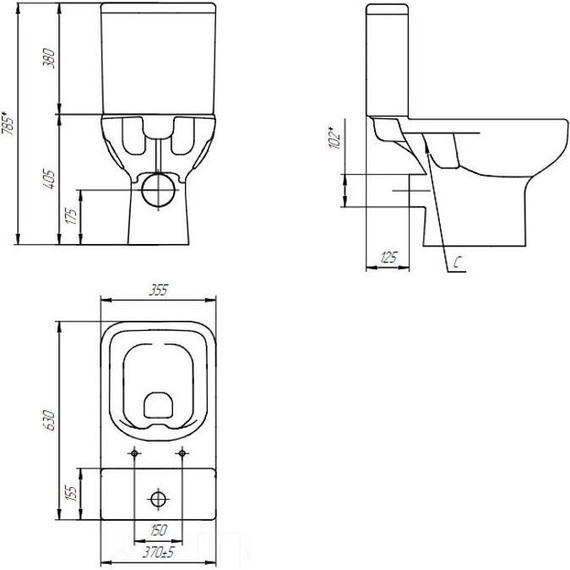 Унитаз-компакт безободковый Cersanit Colour KO-COL011-3/5-COn-DL с крышкой микролифт - фото, картинка 14 Унитаз-компакт безободковый Cersanit Colour KO-COL011-3/5-COn-DL с крышкой микролифт - фото 14