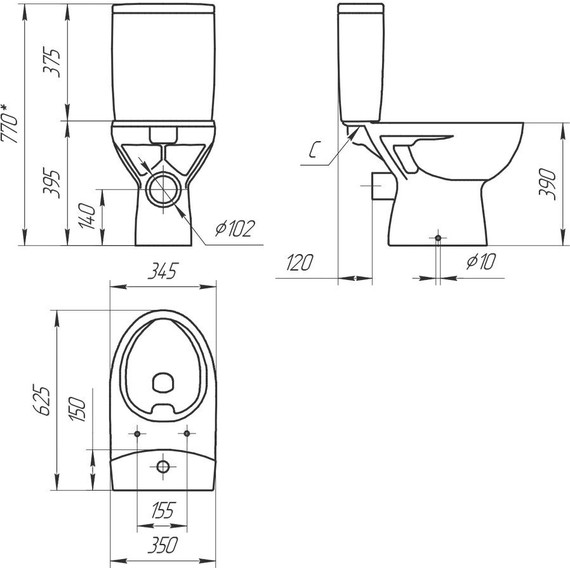 Унитаз-компакт Cersanit PARVA NEW CLEAN ON 011 с крышкой микролифт - фото 8