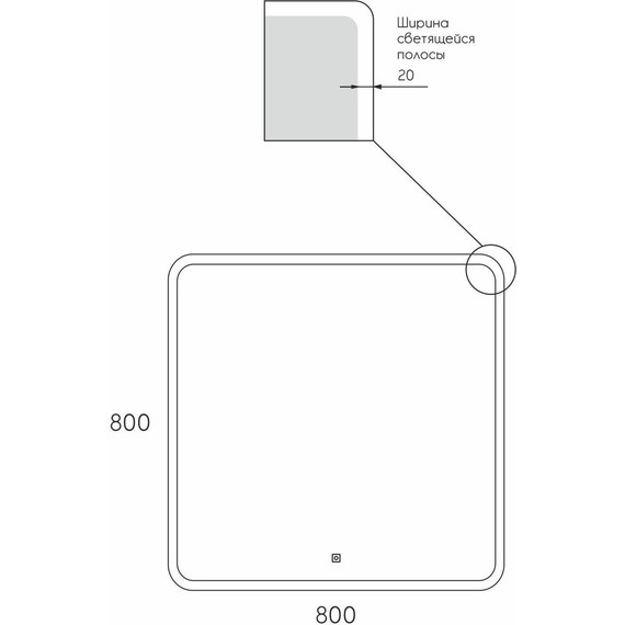 Зеркало Mirsant Spectr 80 см - фото, картинка 7 Зеркало Mirsant Spectr 80 см - фото 7